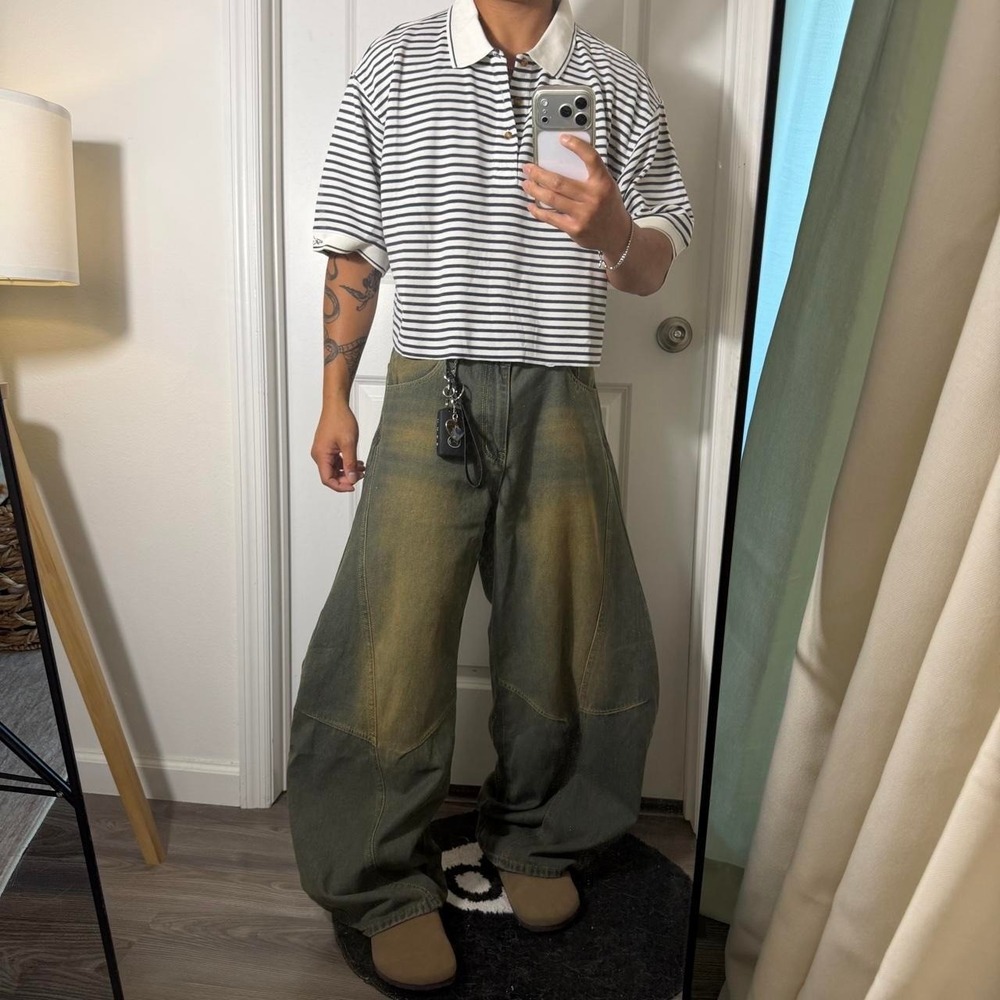 y2k vintage cropped button up shirt PS01